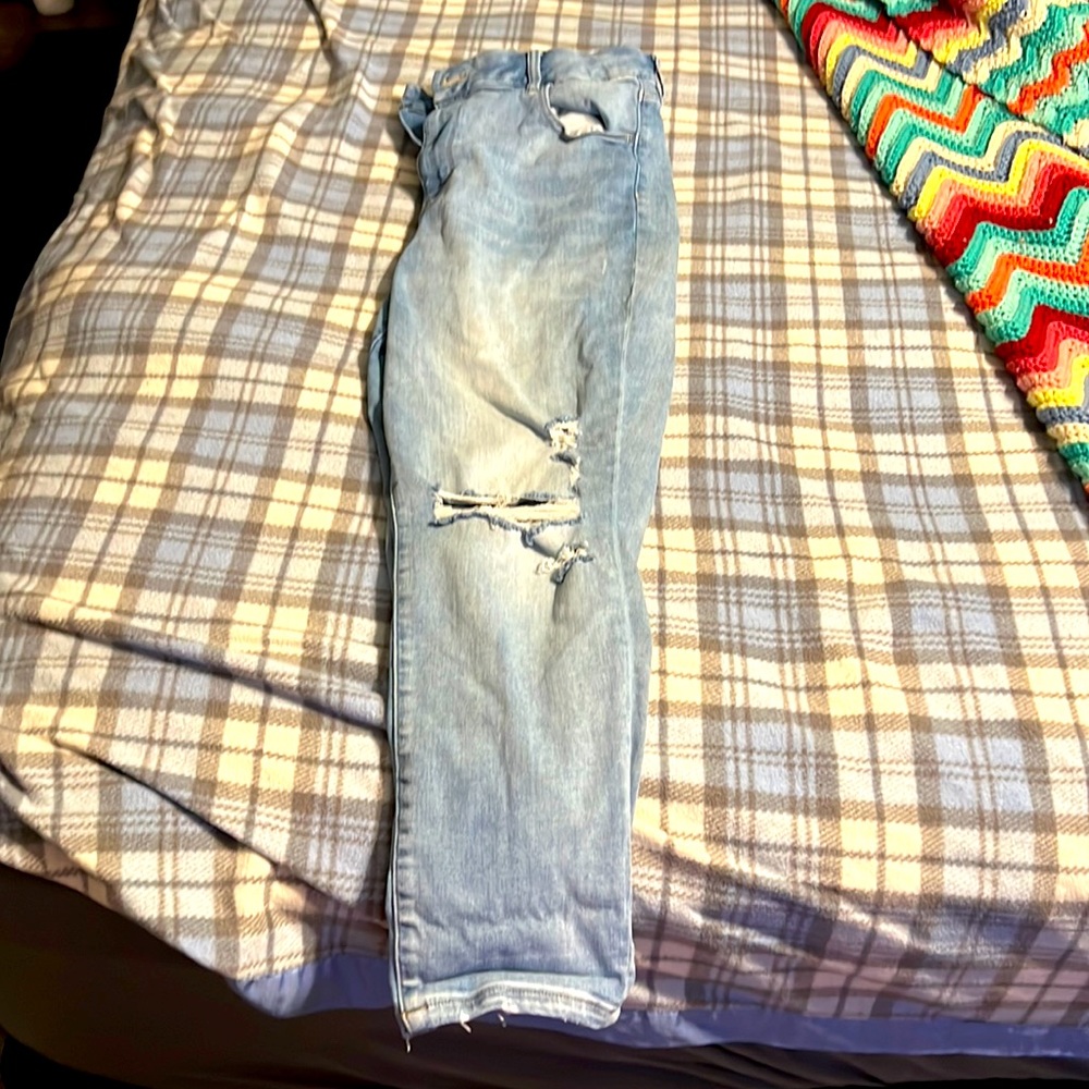 American eagle Next level stretch high rise jegging light wash s